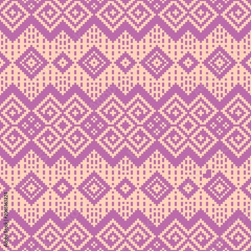 Seamless Pixel Weave Pattern