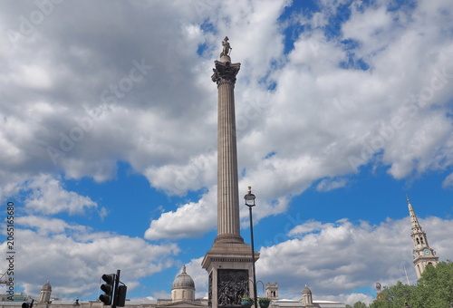 Bild auf Leinwand Nelson's Column is a monument in Trafalgar Square in central London built to com