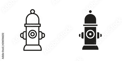 Canvastavla Fire hydrant icon Design Illustrations. editable web icons
