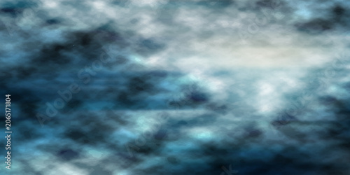 Quadro su tela The sky is dark and cloudy, with a few white clouds scattered throughout