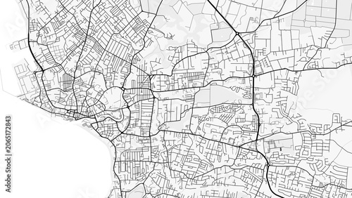 Schilderij op canvas Bridgetown City Map