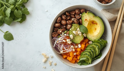 salad with beans and vegetables