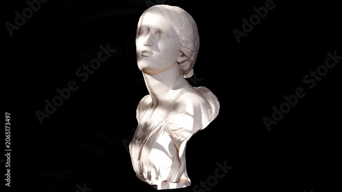 Cinematic Sculpture of Bust from The Daughters of Niobe Loop Animation