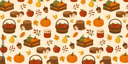 Cozy Autumn Seamless Pattern Collection