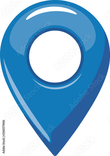 Blue Map Pin Pointer Location Icon Vector Illustration in image_2b254a.png