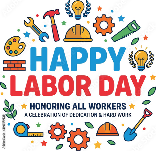 Happy Labor Day Closed Today Patriotic 