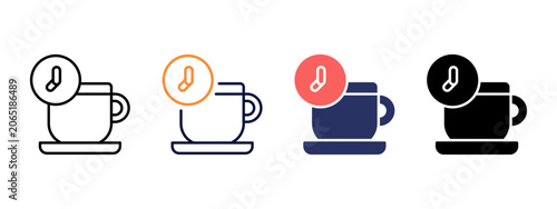 Coffee Break Pause Icon for Workplace Wellness and Employee Productivity Balance