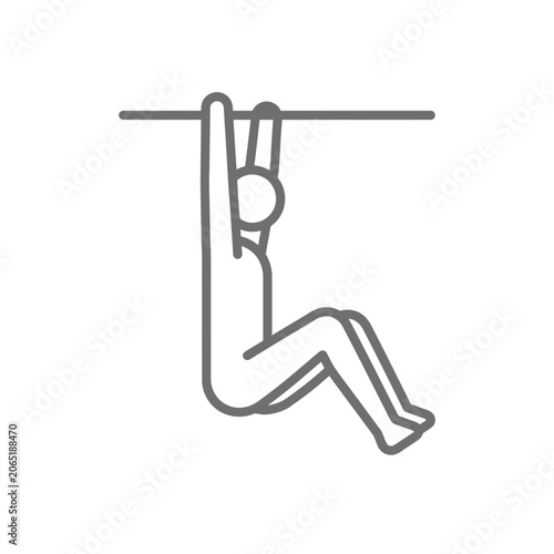Person Hanging from a Bar Silhouette.