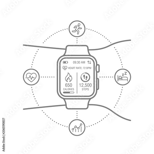 Smartwatch with fitness tracking features.