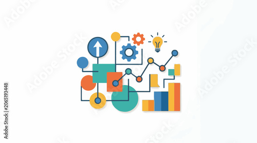 A colorful infographic with various shapes and symbols (8)