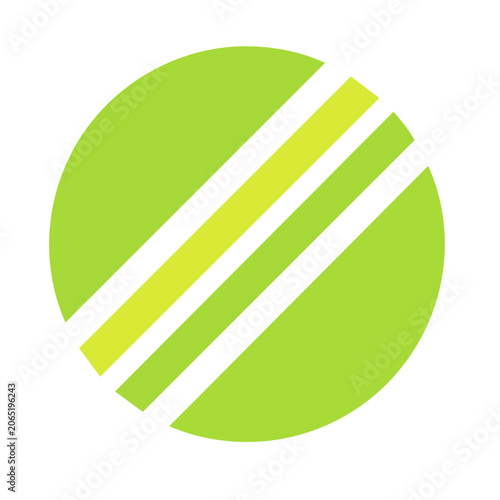 Green Circle with Diagonal Stripes Icon