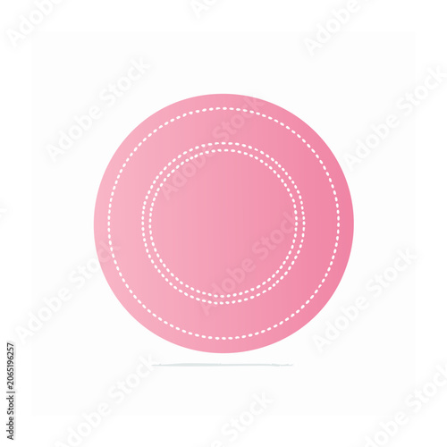 Pink concentric circles with dotted outlines on white