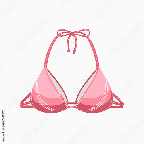 Pink Bikini Top Illustration