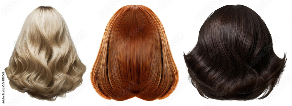 Fototapeta premium PNG Diverse hairstyles showcase elegance on transparent background