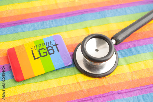 Photos LGBT rainbow hert flag, rights and gender equality.