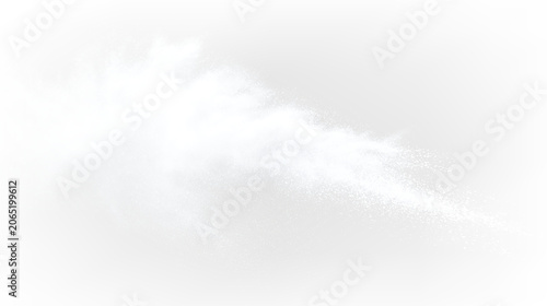 Fotografie White Powder Detonation Cloud on Transparent Background PNG