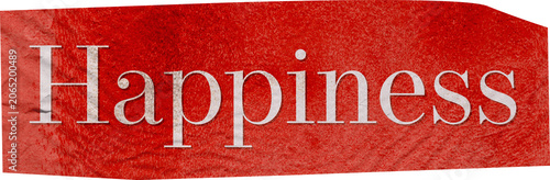 Schilderij op canvas happiness – Modern Magazine & Tabloid Collage Typography clipping cutout Art