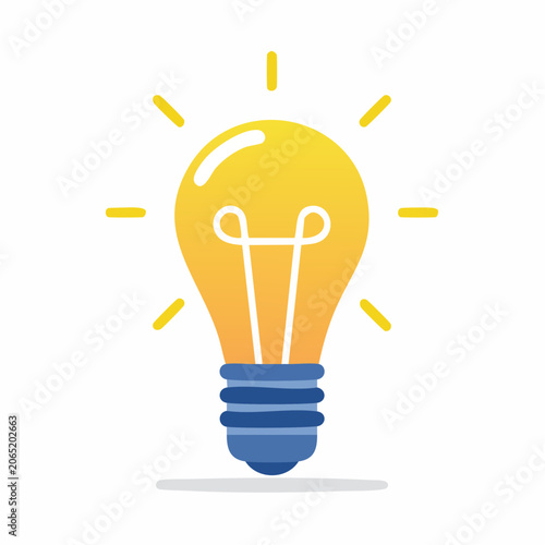 Illustration of a glowing light bulb symbolizing ideas and innovation
