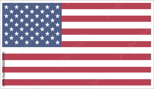 Foto Vibrant american flag with stars and stripes in patriotic color scheme