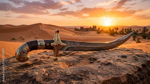 Scenic Sunset Over Egyptian Desert Sand Dunes with Dramatic Sky and Golden Horizon Landscape Panorama for Travel and Nature Exploration