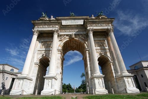 Arch of Peace Milano town city Italy Italian square church