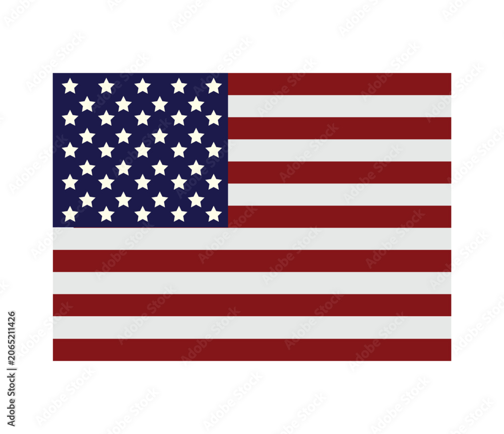 Obraz premium United States Flag Vector – Patriotic American Banner Illustration for Independence Day, Memorial Day, Veterans Day and Holiday Graphics