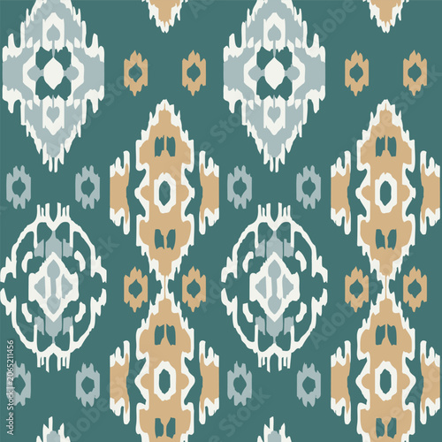 Geometric Diamond Pattern Vector Seamless Background with Abstract Shapes