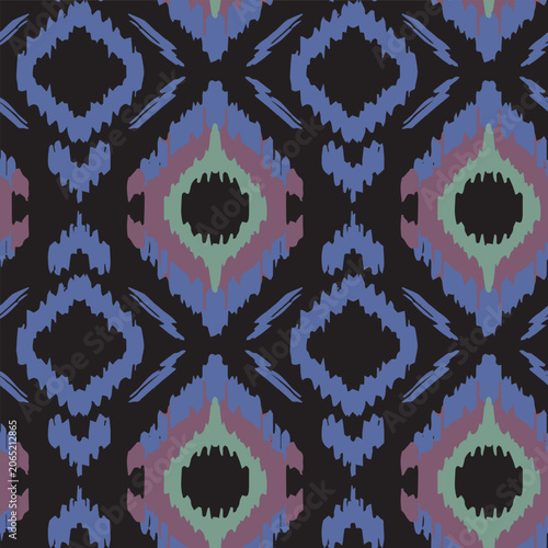 Geometric Seamless Pattern with Diamond Shapes in Vibrant Colors
