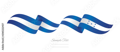 Fotografía Honduran flag ribbon vector illustration