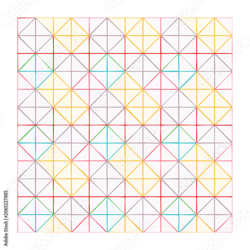 Colorful Geometric Triangle Grid Pattern