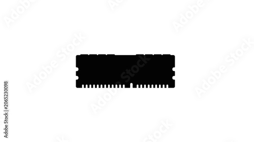 Computer memory RAM stick hardware component silhouette.