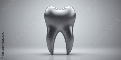 Tooth trophy illustration with precise clipping path optimized for compositing work