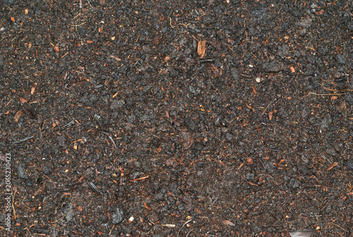 Close Up of Rich Bare Soil in Garden 