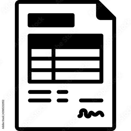 Invoice icon in Glyph Style