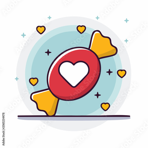 Candy with Heart Icon
