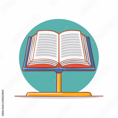 Open Book on a Stand