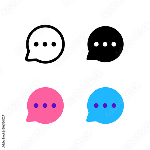 Modern message UI vector icon designed for communication platforms, chat applications, notifications, and digital interaction interfaces