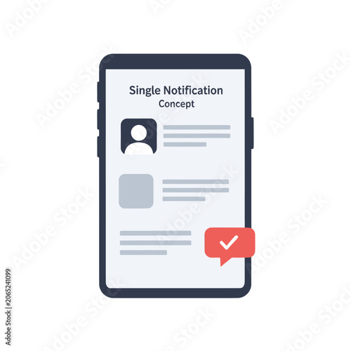 Smartphone notification alert on screen.