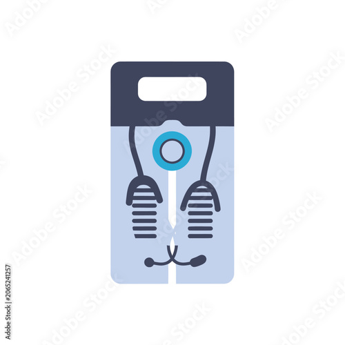 Smartphone with stethoscope on screen.
