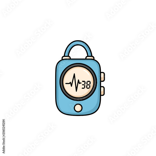 Smartwatch with Heart Rate Display.
