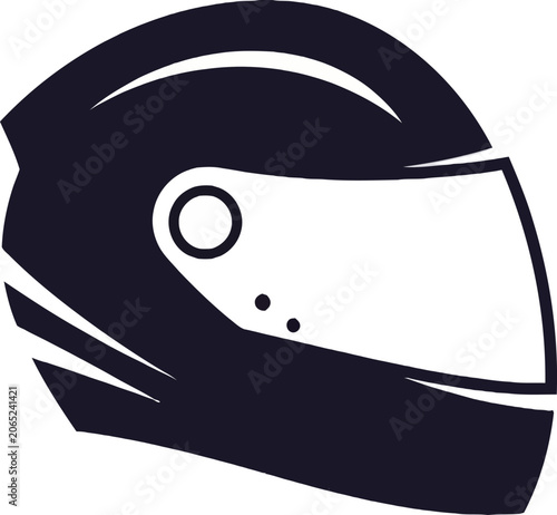 Sleek Black Motorcycle Helmet with Visor and Streamlined Design.
