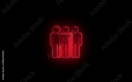 colorful man icon animated on a black background. people animation icon man person male contact animated.