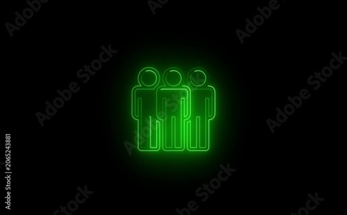 colorful man icon animated on a black background. people animation icon man person male contact animated.