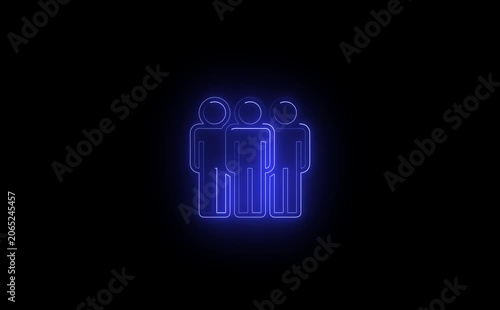 colorful man icon animated on a black background. people animation icon man person male contact animated.