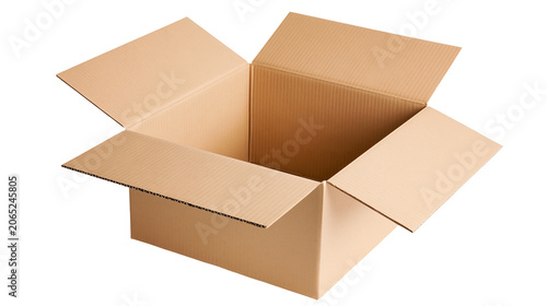 Photos Open cardboard box with flaps extended
