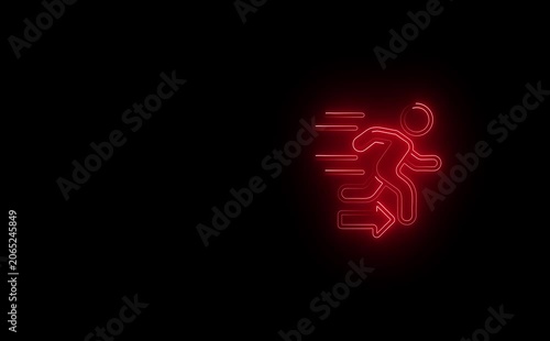 colorful man icon animated on a black background. people animation icon man person male contact animated.