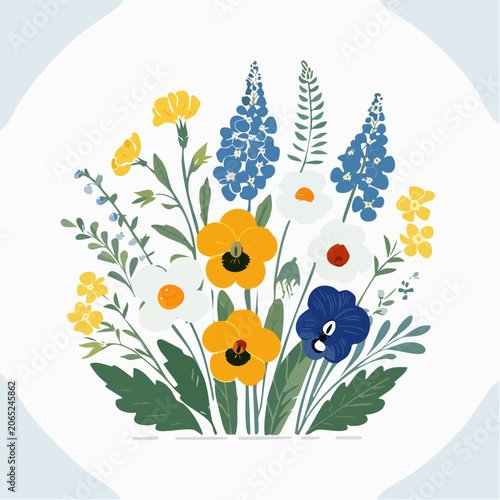 Colorful Bouquet of Wildflowers