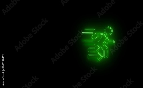 colorful man icon animated on a black background. people animation icon man person male contact animated.