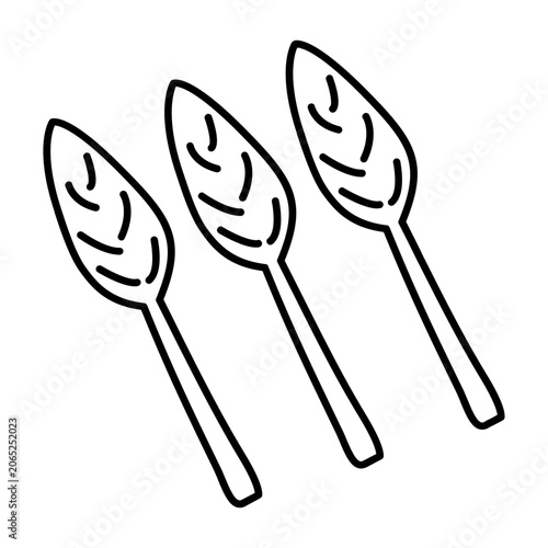 Water Spinach linear icon 