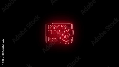  text, animated repeating, floating, flashing motion, with red neon light effect